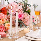 66 Pcs Clear Glass Candlestick Holders Taper Candle Holder Bulk 2.5 Inch Candle Stick Holder for Table Centerpiece Mantel Wedding Housewarming Gift Rustic Vintage Valentines Dinning Decoration (Clear) - Image 7