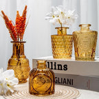 Glass Bud Vases Set of 20, Small Flower Vase in Bulk for Centerpieces, Mini Vintage Amber Vases for Rustic Wedding Vintage Home Table Decor - Image 4