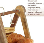 3 Tier Wooden Serving Tray Stand for Snacks Desserts Cheese Cupcakes Tiered Food Display Rack for Parties Weddings Housewarming Farmhouse Style 20.5 Inch - Image 5