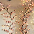 Cherry Blossom Tree Light with USB Powered 96 LED Cherry Blossom Branch Lights for Wall，8 Lighting Mode, Enchanted Willow Vine Lights for Bedroom Outdoor Wedding Party Decoration(75in) - Image 2