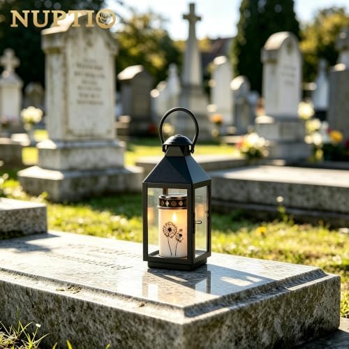 NUPTIO Black Decorative Candle Lantern: Metal Pillar Candle Holders - Image 4