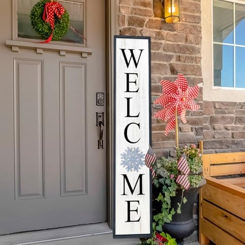 Interchangeable Welcome Sign for Front Porch Door, 45"X9" Black - Image 2