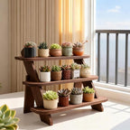 2Pcs Large 3 Tier Wooden Display Stand Wood Cupcake Stands Tool Free, Rustic Risers Dessert Table Display Shelf Spice Rack Organizer Holder, Large Wood Makeup Cologne Perfume Organizer - Image 4