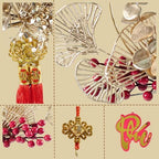 KYMY Vietnamese New Year Hanging Ornament – 2026 Year of The Horse Tết Wreath Pendant with Tết Symbol, 27.5 Inch Gold Leaf Red Berry Lunar New Year Decoration for Wall Door Window - Image 6