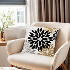 Brown Black Throw Pillow Covers 20x20 Set of 6, Neutral Floral Home Decor - Image 3