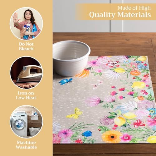 Maison d' Hermine Placemats Set of 4 Reusable 100% Cotton (13"x19") - Image 3