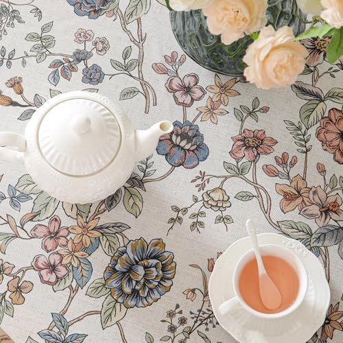 ISAENNE Designer French Round Printed Tablecloth,Diameter 67" - Image 4