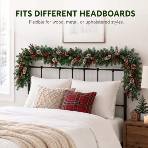 Xmas Headboard Pine Cones Garland Decorations, 5.9ft - Image 4