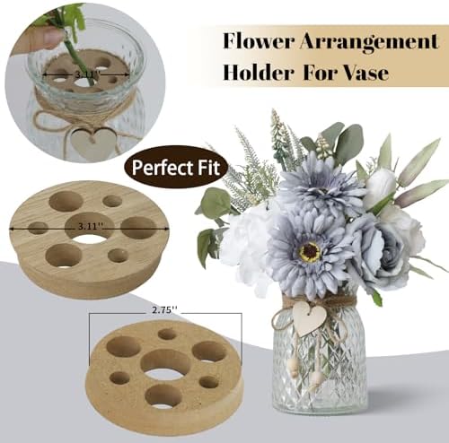 Leftover Fake Flowers in Vase with a Flower Arrangement,Silk Artificial Flowers in Vase,Dining Table Centerpiece Decor,Flower Arrangements for Home Decor,Kitchen Decor - Image 3
