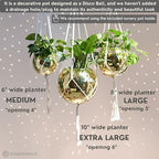 SCANDINORDICA Disco Ball Planter, Value Package, 6-inch Gold - Image 5