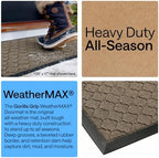 GORILLA GRIP WeatherMAX Door Mat, Indoor Outdoor, 35x23, Beige Quatrefoil - Image 4