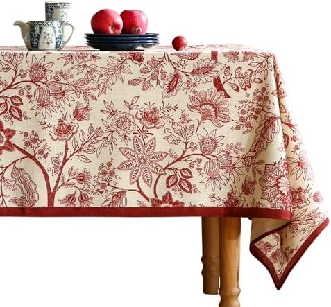 ISAENNE Designer French Elegant Rectangular Tablecloth,118"x67" by Isaennehomedecoration