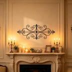 Sintosin Wrought Iron Wall Decor 45 x 18 In, Black - Image 4