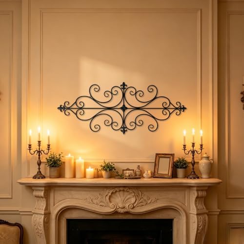 Sintosin Wrought Iron Wall Decor 45 x 18 In, Black - Image 4