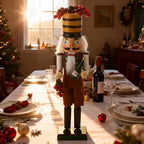 Blosssound 15" Christmas Wine Nutcracker Decor Wooden Grape Wine Steward - Image 4