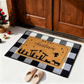 2 Pcs Merry Christmas Doormat, Nativity Scene Door Mat Christmas Non Slip Coir Mats Floor Striped Rug Layering Doormats Seasonal for Xmas Winter Doormats Front Porch Entryway Decor 24” x 32" by Unknown