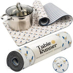Trivet Table Runner - Heat Resistant 350F, Waterproof, Reversible for Hot Dishes, Plates & Pots (French Farmhouse, 48 inch) by ChocolateLemon