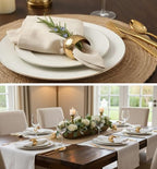 Hand Hammered Table Napkin Rings, Gold Tone, Set of 12 - Image 2