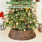 YoleShy 32 in Large Wicker Christmas Tree Collar, Rustic Tree Stand Cover - Image 5