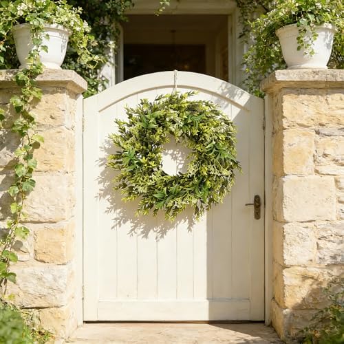 26'' Wreath for Front Door, Artificial Greenery Door Wreaths for Home Decor - Image 4