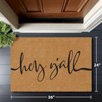 Barnyard Designs Natural Coco Coir Non-Slip Doormat (24x36, Y'all) - Image 3