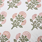 Ridhi Block Print Mughal Buta Peach Pillow Cover 18" x 18" (Pack of 2) Decorative Couch Pillows for Living Room, Farmhouse Chic Boho Cute Outdoor Pillows Covers Gifts for Spring, Mother's Day - Image 4