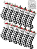 Tatuo 12 Pack Christmas Burlap Stockings Hanging,Black White by Tatuo