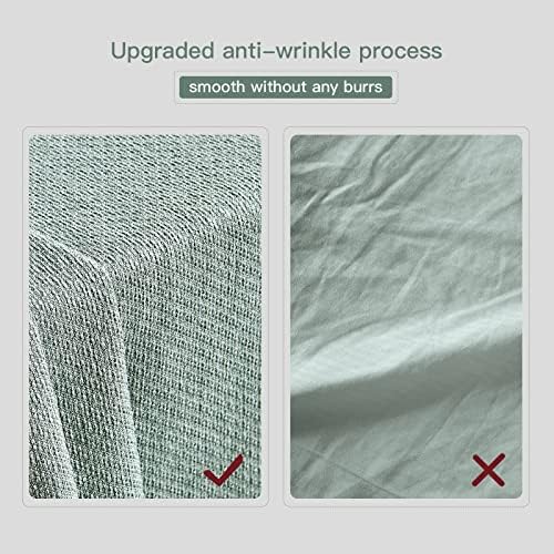 BALCONY & FALCON Rectangle Table Cloth Waterproof Sage Green 55"x95" - Image 5