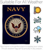 Navy Burlap Garden Flag - Set Wall Holder Armed Forces USN Seabee United State American Military Veteran Retire Official - House Decoration Banner Small Yard Gift Double-Sided Made In USA 13 X 18.5 - Image 6