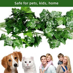 Tecbeauty 72pcs Vines Garland - 496 Feet Artificial Leaves Fence Privacy Screen Green Fake Vines for Room Decor - Greenery Garland for Wall Decorations - Image 4