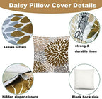 Brown Grey Throw Pillow Covers 20x20 Set of 6, Neutral Floral Home Decor - Image 6