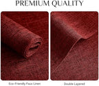 Softalker Faux Linen Cloth Placemats Set of 8-12 x 18 Inch, Red - Image 4