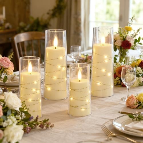 Raycare 9 Pcs Flameless Battery Operated Pillar Candles with Remote Timer - Image 4