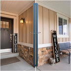 Surfapans Outdoor Welcome Sign for Front Porch 2 Sided 45"X9" Wood Black - Image 5
