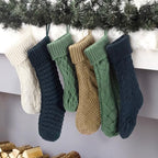 Syhood 6 Pcs Cable Knit Christmas Stockings Large Christmas Stocking, Fresh - Image 4