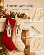 houscly 18 Inch Personalized Christmas Stockings, 10 Pack Red Green - Image 5