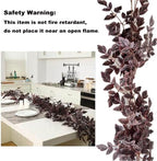 2PC Artificial Plum Cimicifuga Seeded Fall Garland Vine 6Ft - Image 4