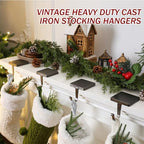 Tandefio 8 Pcs Christmas Stocking Holders for Mantle, Metallic Color - Image 5