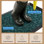 GORILLA GRIP WeatherMAX Door Mat, Indoor Outdoor Use, 35x23, Green Leaves - Image 5