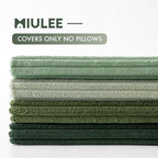 MIULEE Soft Corduroy Decorative Throw Pillow Covers Forest Green 24x24 - Image 7