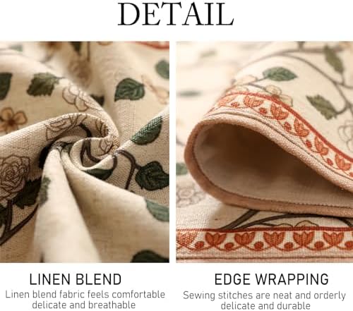 ISAENNE Designer French Linen Table Runner,87"x12"-Flora A - Image 5