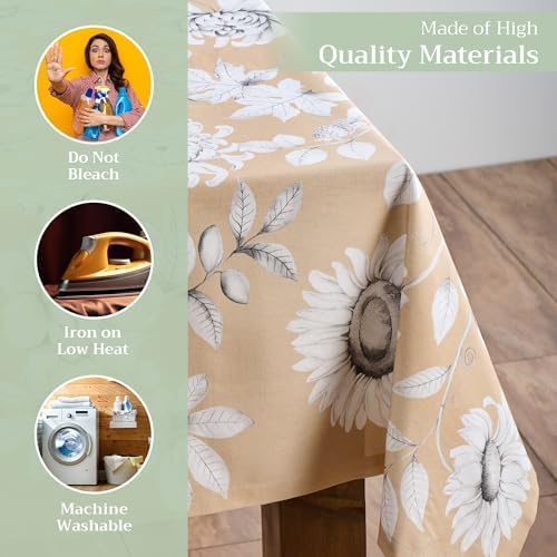 Maison d' Hermine Table Cloth Rectangle Table Reusable 100% Cotton 60"x108" - Image 3
