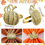 Willbond 32 Pcs Fall Thanksgiving Napkin Rings Napkins Set, Holiday Decor - Image 5
