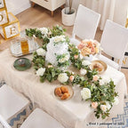 Artificial Flower Garland 5.4ft Floral Rose Vine Decor, White Flower - Image 2