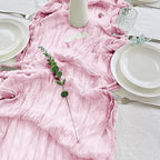 6 Pack Cheesecloth Table Runner 10Ft Christmas Gauze Boho Table Runners for Wedding Decor Bridal Shower Decorations Baby Shower Party(35" x 120") - Image 4
