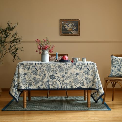 ISAENNE Designer Vintage Rectangular Elegant Tablecloth,110"x63" - Image 2