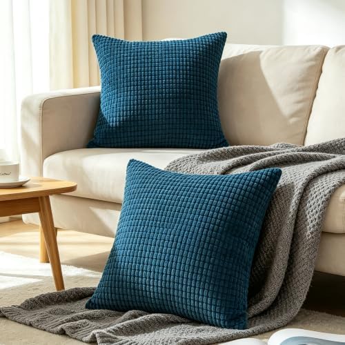 CaliTime Decorative Couch Throw Pillow Covers 26 X 26 Inches Ocean Blue - Image 2