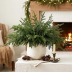 20Pcs Lifelike Touch Artificial Norfolk Pine Branches for Vase DIY Decor - Image 6