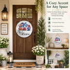 Interchangeable Welcome Sign, 12-Inch Front Door Decor with 16 Inserts - Image 4