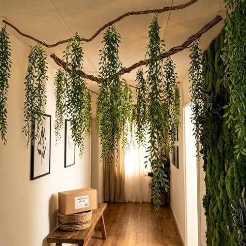 68.9ft Artificial Hanging Willow Vine Greenery Jungle Party Wall DIY Decor - Image 5